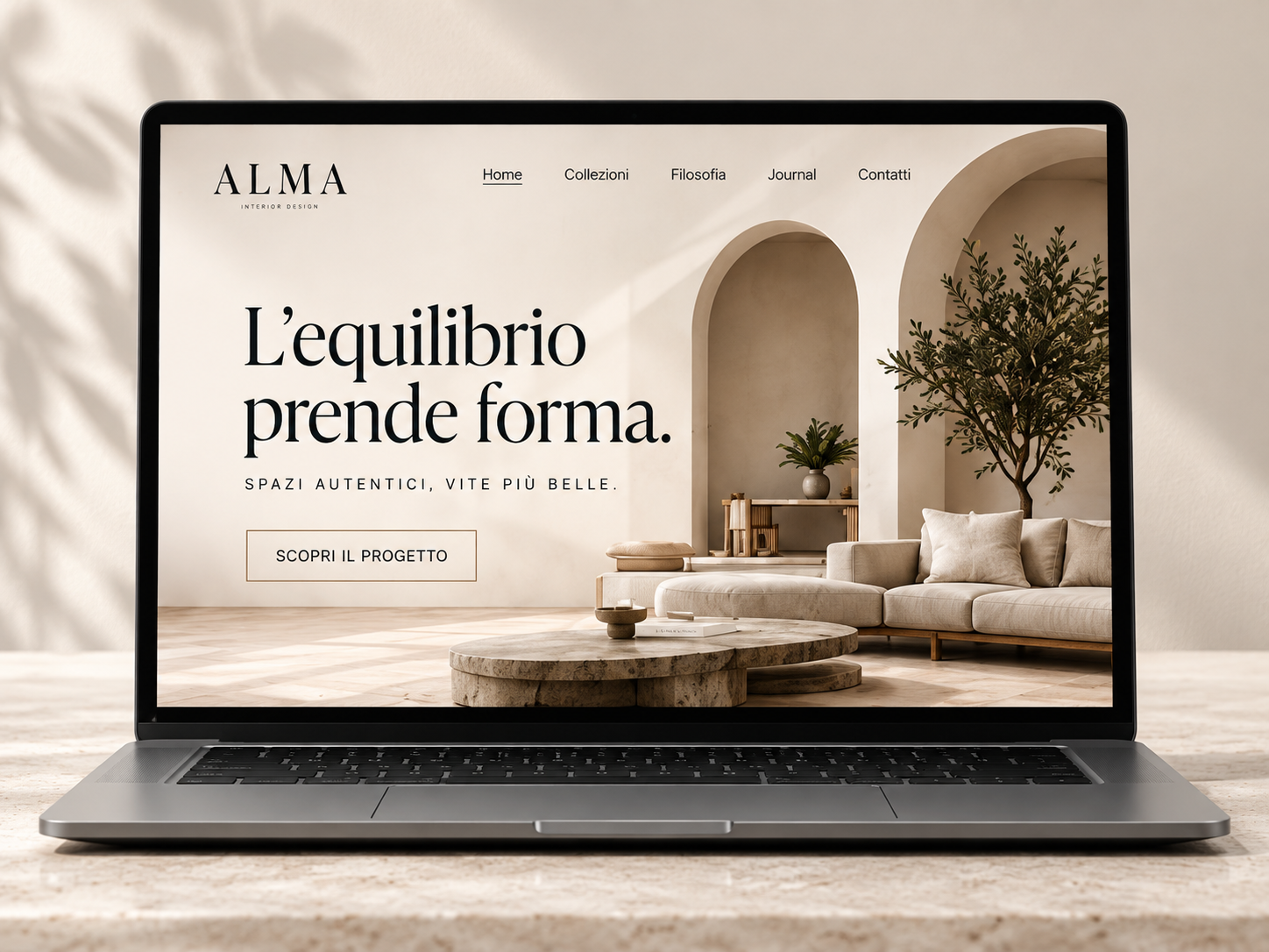 Sito premium su laptop